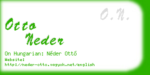 otto neder business card